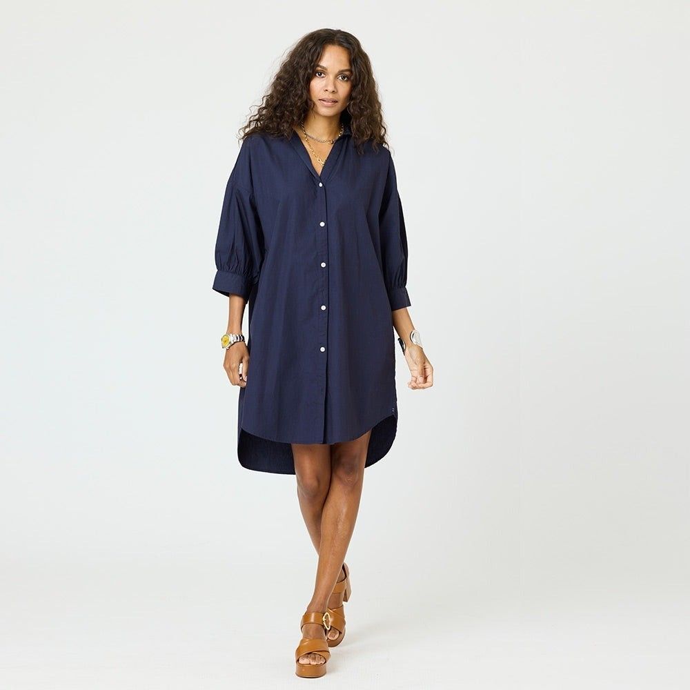 Kerri Rosenthal Gigi Shirt Mini Dress Buttondown High Low Cotton XS New 284858